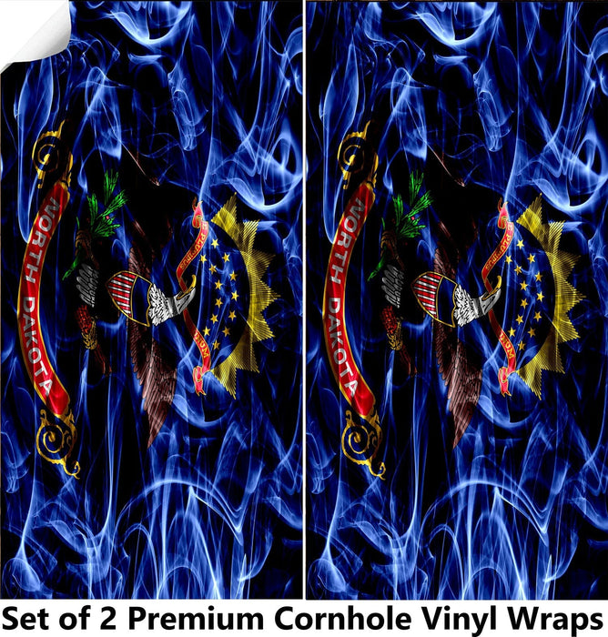 North Dakota Cornhole Boards Wraps (Set of 2)