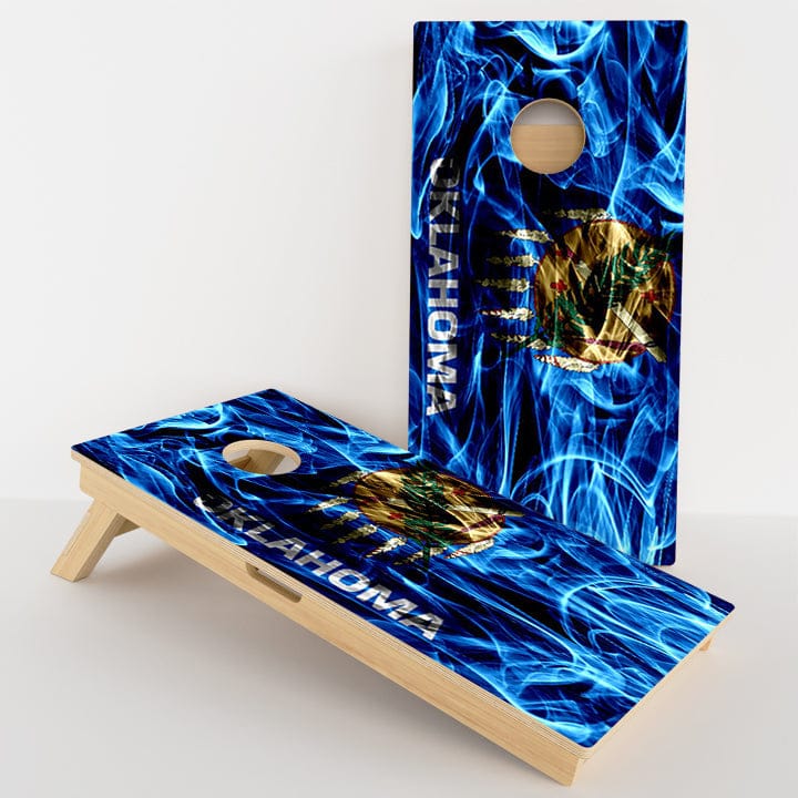Boards Oklahoma Flag Professional Cornhole Boards