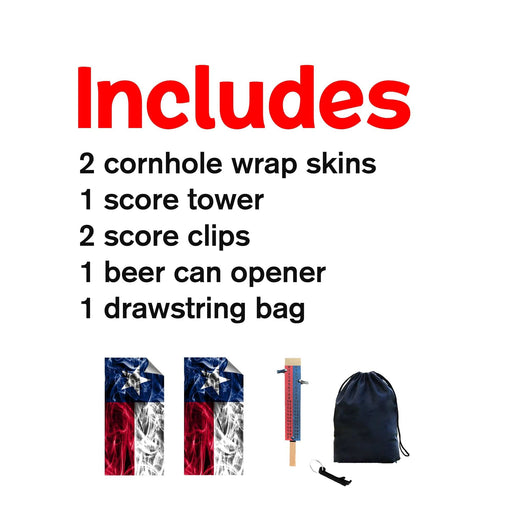 Texas Cornhole Boards Wraps (Set of 2)