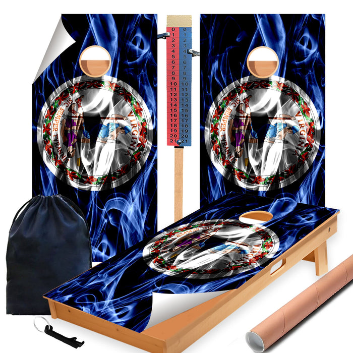 Virginia Cornhole Boards Wraps (Set of 2)
