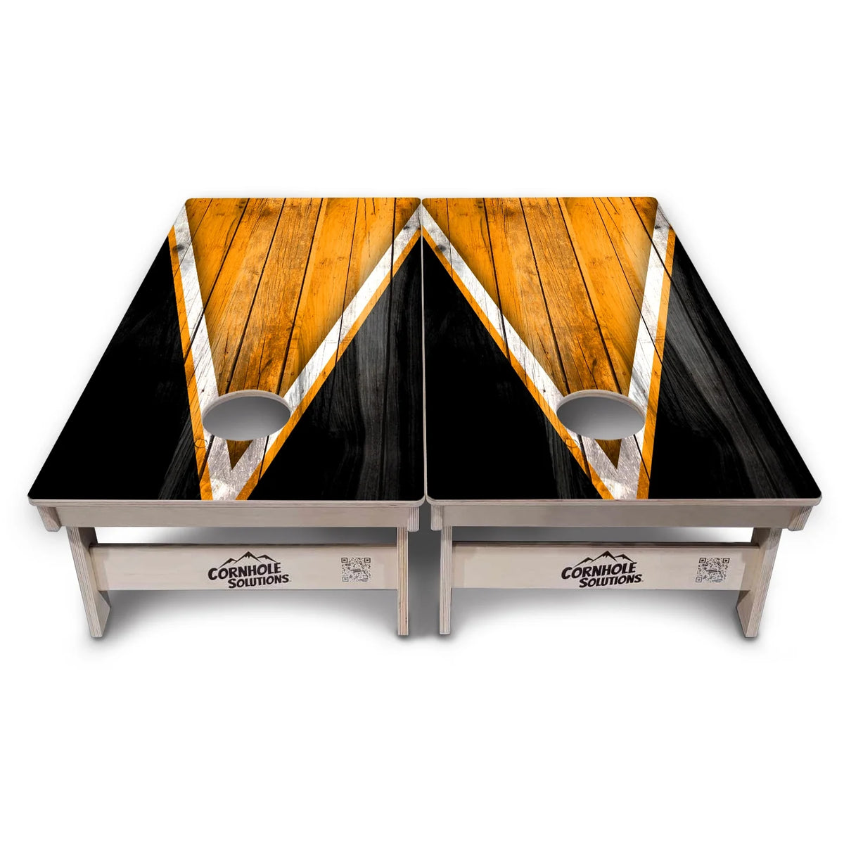 Orange & Black Triangle Cornhole Boards – Tournament Series