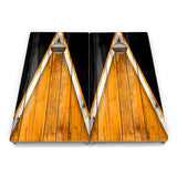Orange & Black Triangle Cornhole Boards – Tournament Series