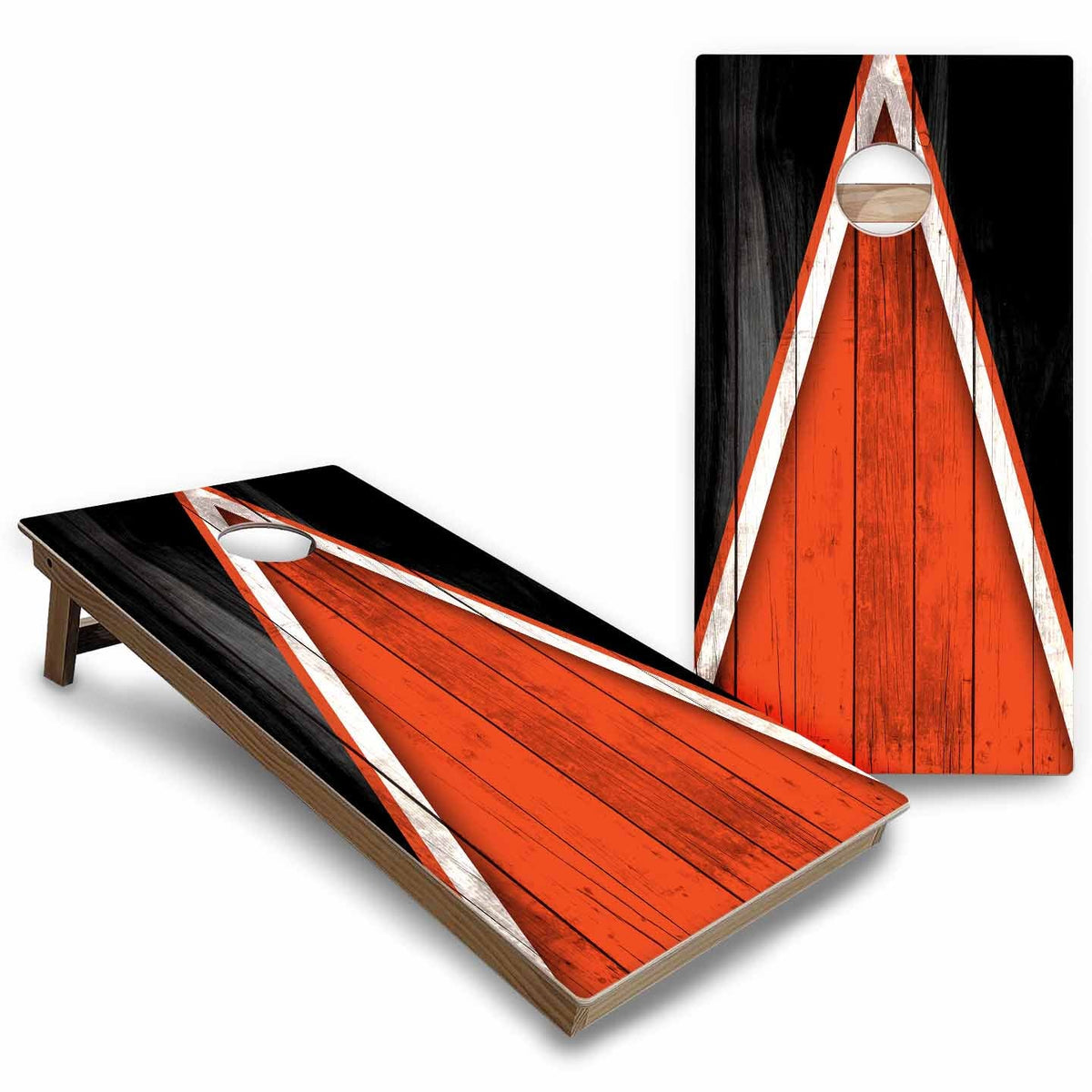 Team Color Triangle Cornhole Boards - Backyard Series