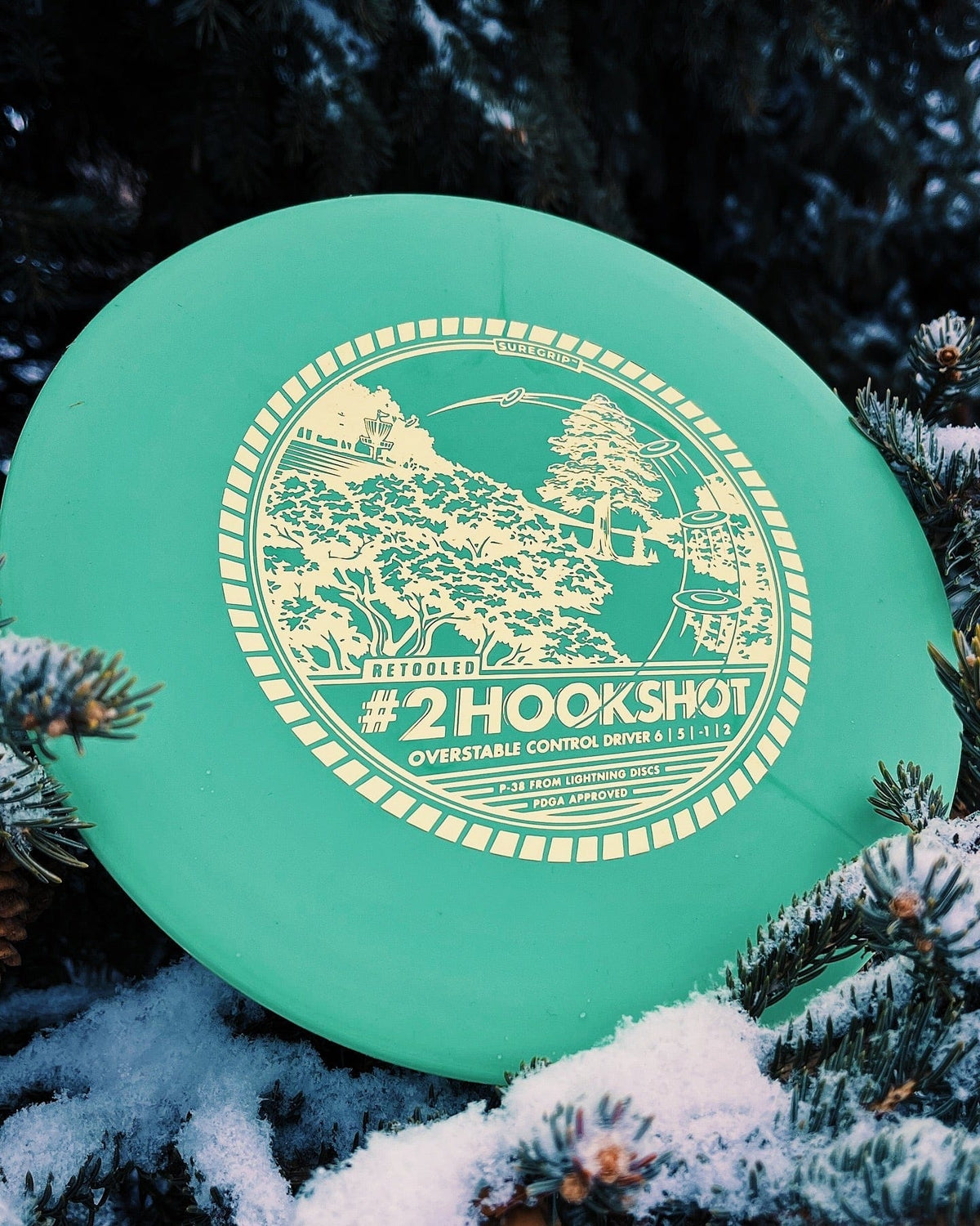 Golf Disc Lightning Sure Grip #2 Hookshot Fairway Driver Golf Disc