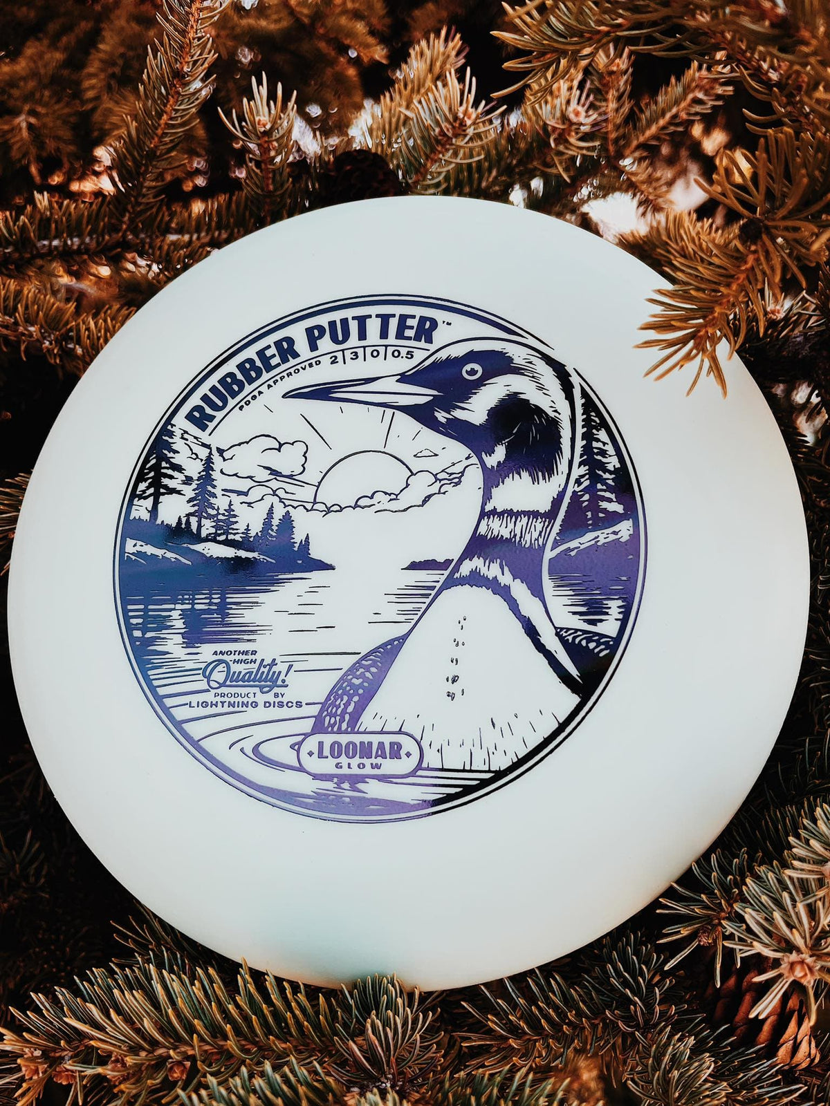 Golf Disc Lightning Loonar Glow Rubber Putter Golf Disc