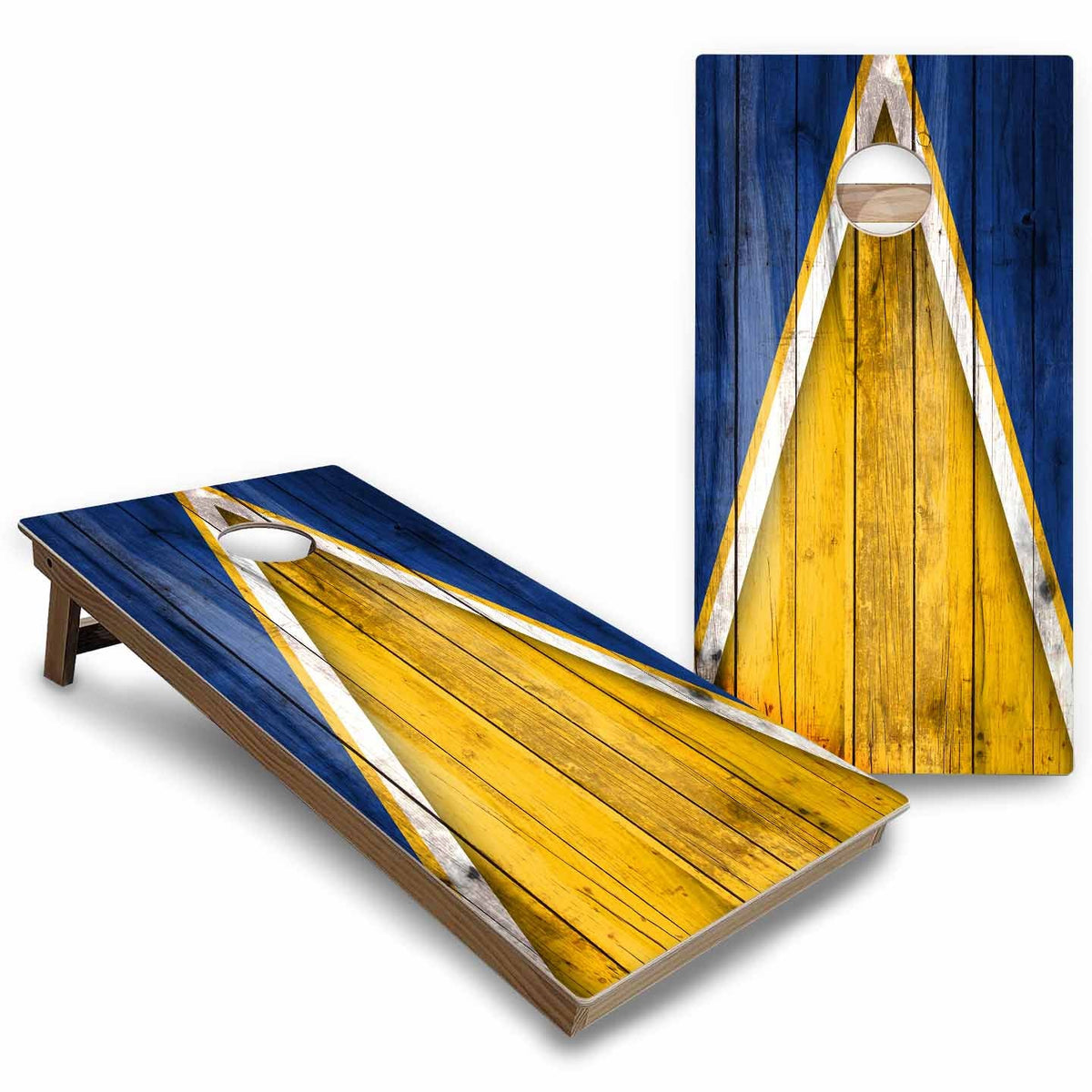Team Color Triangle Cornhole Boards - Backyard Series
