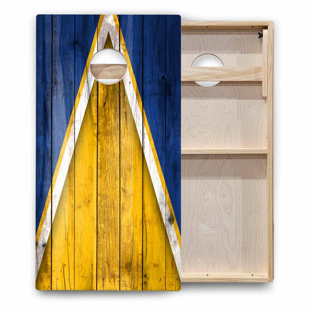 Team Color Triangle Cornhole Boards - Backyard Series