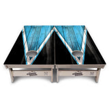 Sky Blue Triangle Cornhole Boards – Tournament Series
