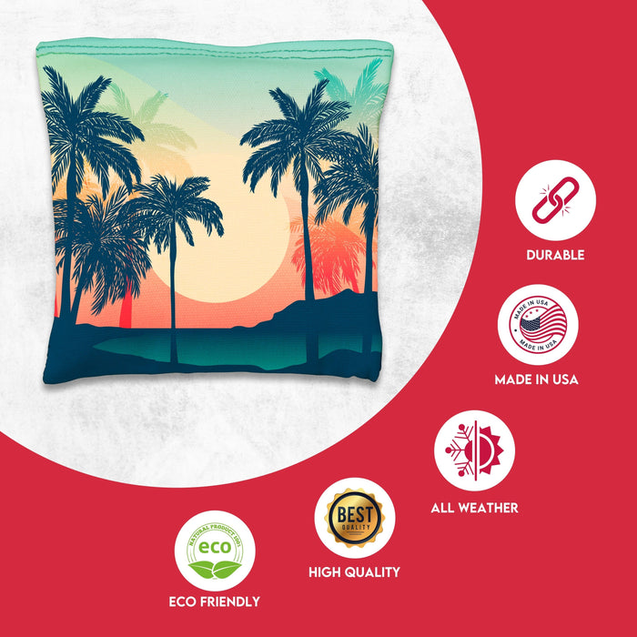 Palm Trees Cornhole Bags