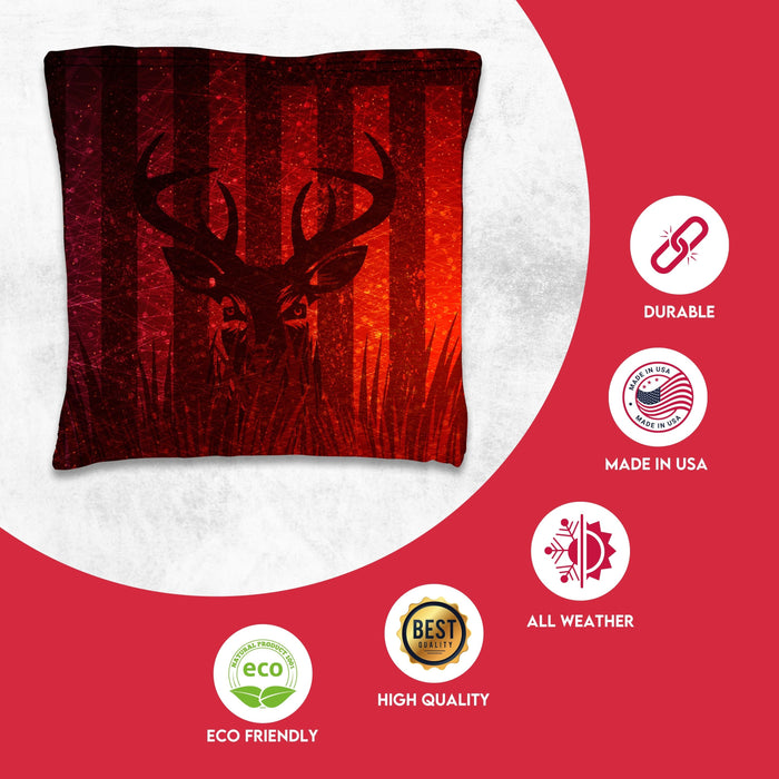 Blue Red Deer Cornhole Bags