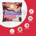 Green Purple Beach Cornhole Bags