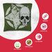 Black Green Star Skull Cornhole Bags