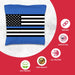 Blue Lines Flag Cornhole Bags