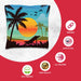 Green Blue Beach Cornhole Bags