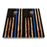 First Responder Rustic Flag Cornhole Boards – Tournament Series