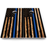 First Responder Burnt Flag Cornhole Boards – Pro Lite or Pro Elite