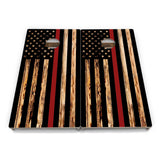 First Responder Rustic Flag Cornhole Boards – Tournament Series