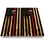 First Responder Burnt Flag Cornhole Boards – Pro Lite or Pro Elite