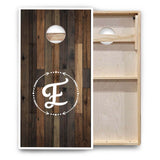 Wood Wreath Letter Cornhole Boards - Backyard Series
