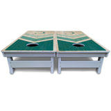 Teal Wedding Arrows Cornhole Boards - All Weather Series