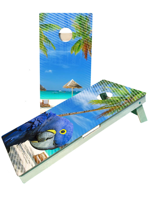 cornhole boards Beach Parrot Cornhole Boards