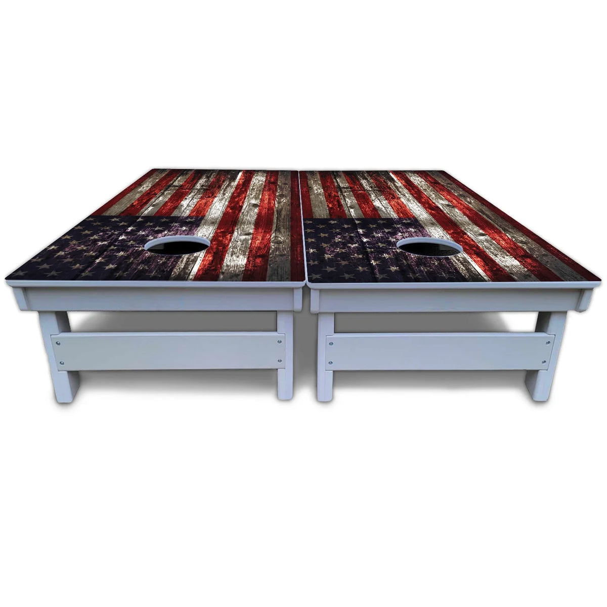 Distressed Flag Cornhole Boards - All Weather Series