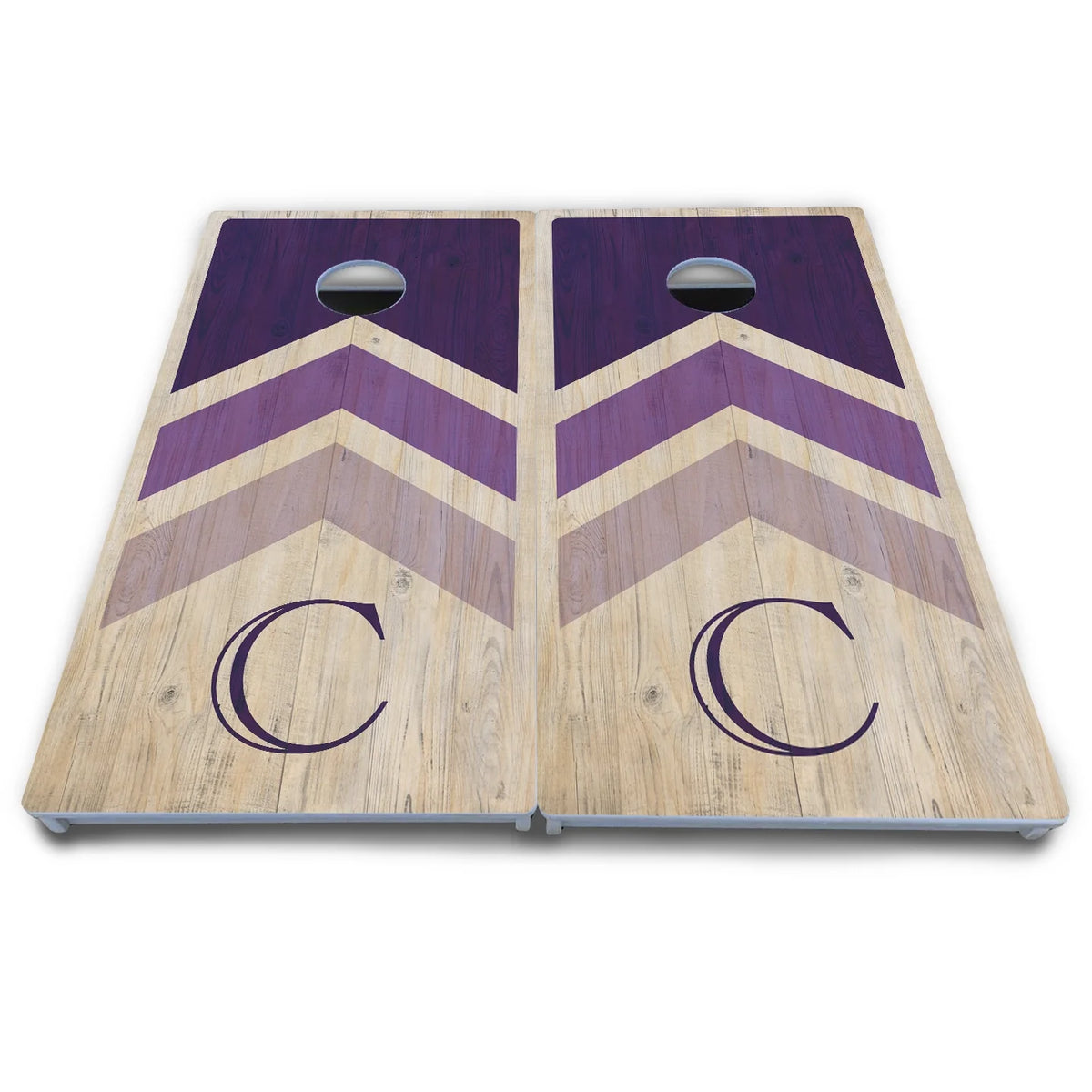 Purple Wedding Arrows Cornhole Boards - All Weather Series