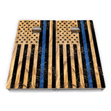 First Responder Light Wood Flag Cornhole Boards – Tournament Series