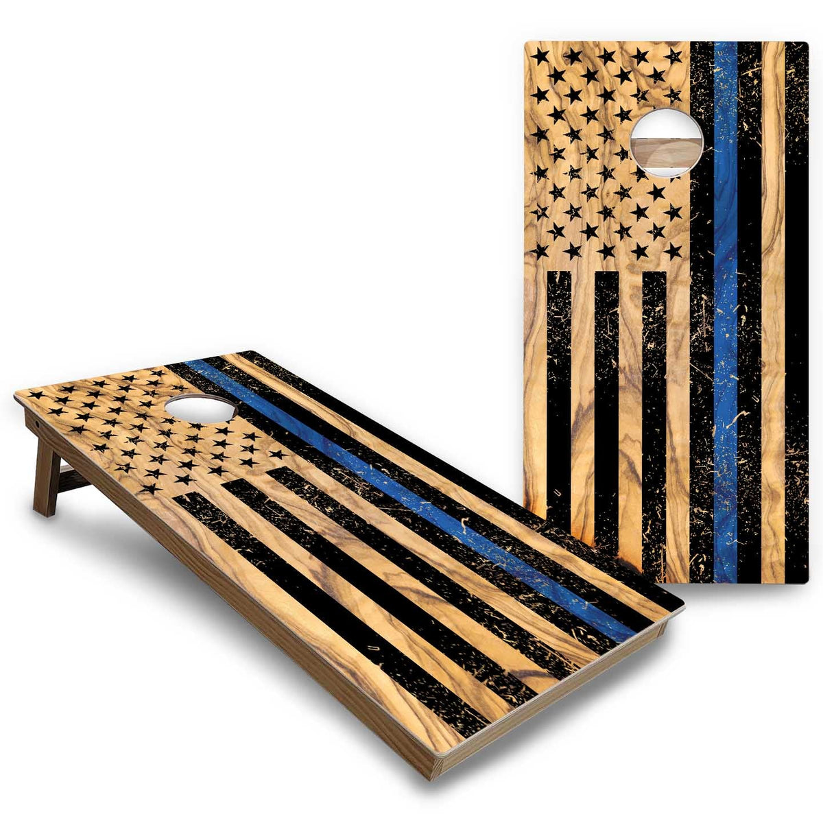 Burnt Flag Cornhole Boards - Backyard Series