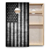 B&W Flag Cornhole Boards - Backyard Series