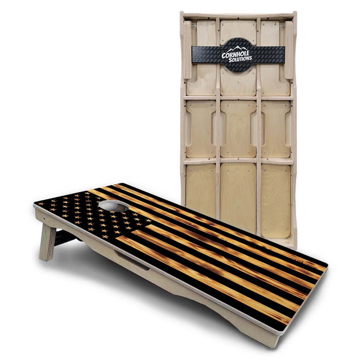 Rustic Flag Cornhole Boards – Pro Lite or Pro Elite