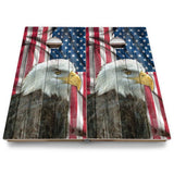 Eagle Flag Cornhole Boards - Backyard Series
