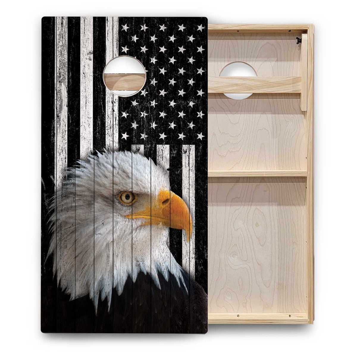 Eagle Flag Cornhole Boards - Backyard Series