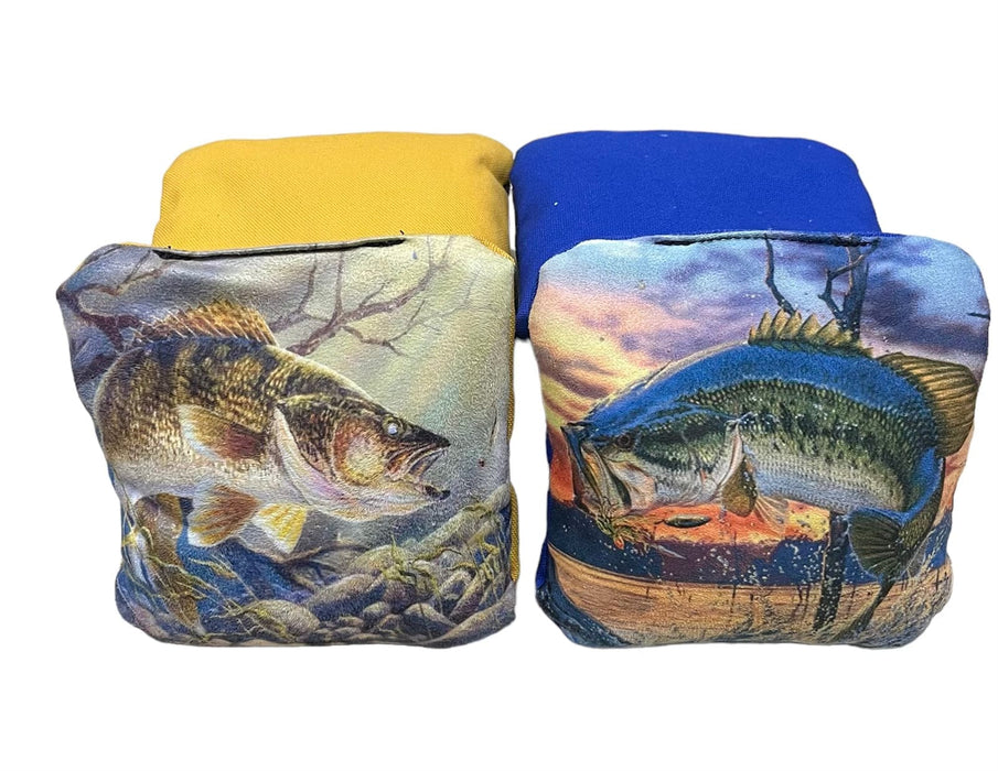 cornhole boards Walleye Fishing Themed Cornhole Boards