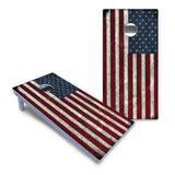 Rustic USA Flag Cornhole Boards - All Weather Series