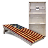 Woodgrain American Flag Cornhole Boards – Tournament Series