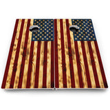 Rustic Flag Cornhole Boards – Pro Lite or Pro Elite