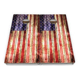 Rustic Wood Flag Cornhole Boards – Tournament Series