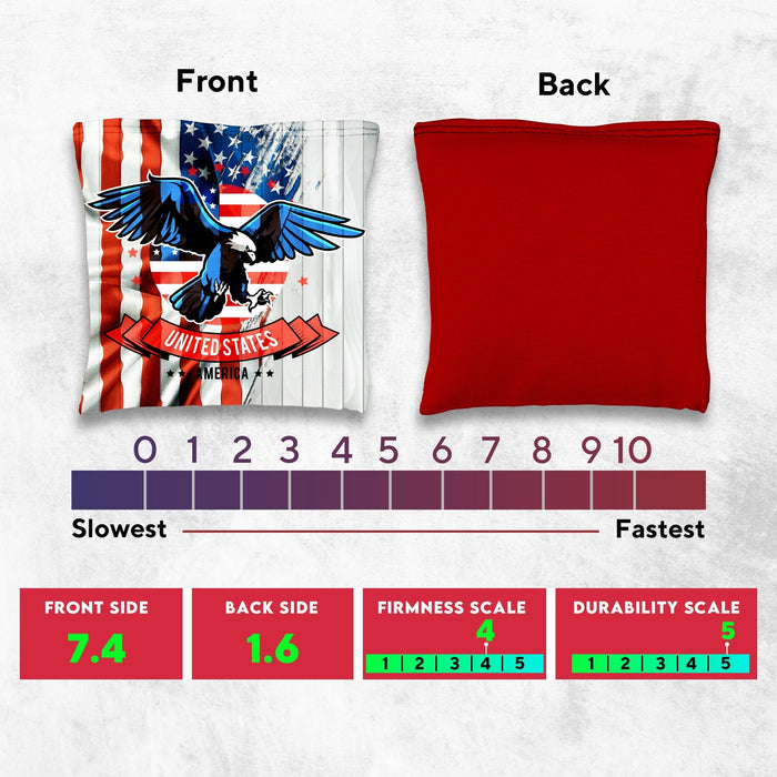 USA Eagle Flag Cornhole Bags