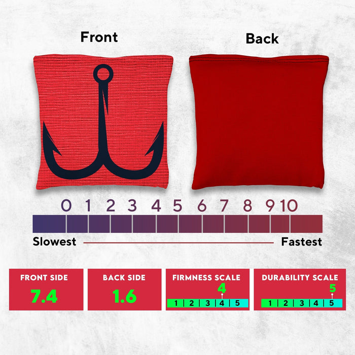 Red Blue Hooks Cornhole Bags