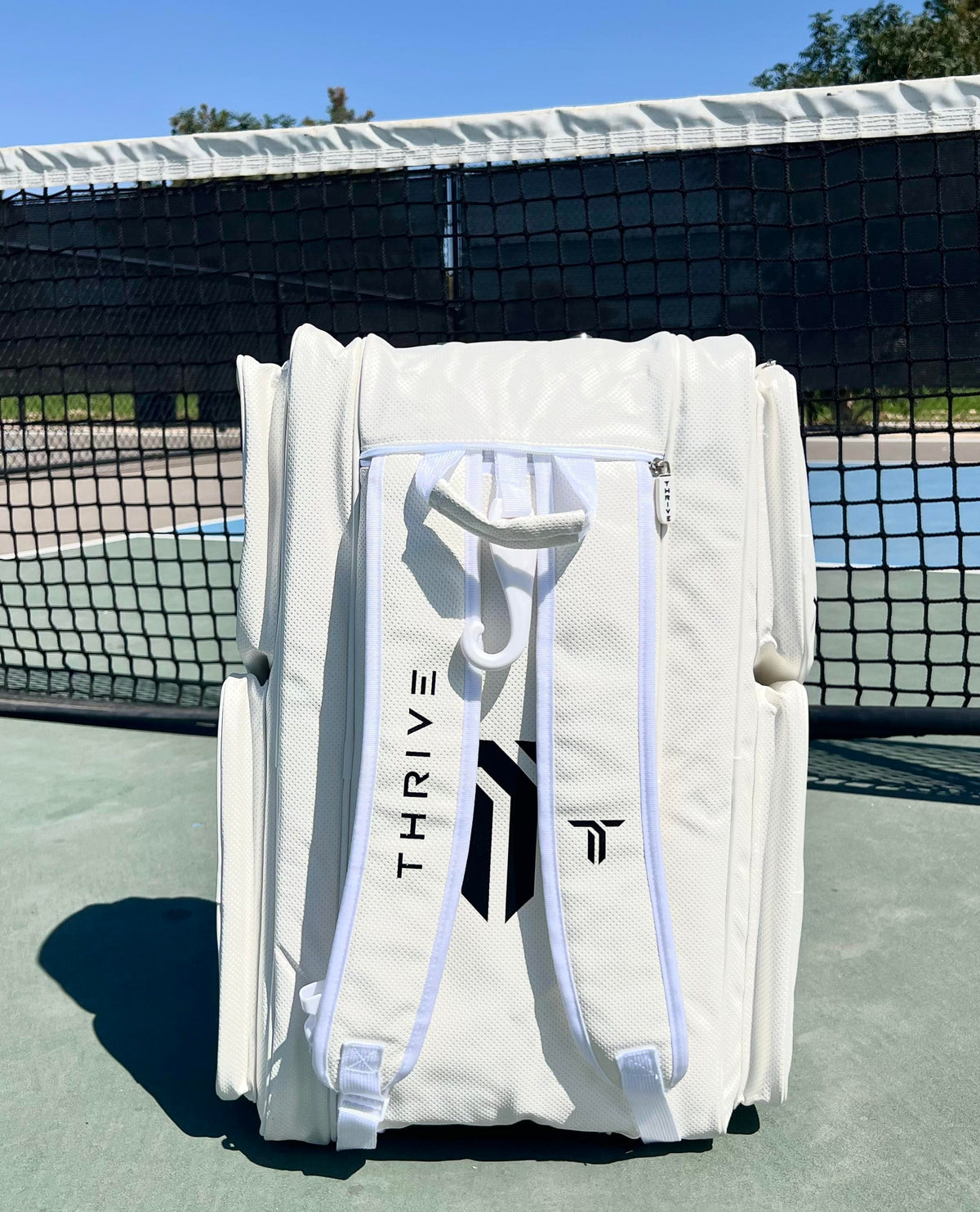 Pickleball Bag White Elite Pro Tour Bag w/shoe bag - WHITE
