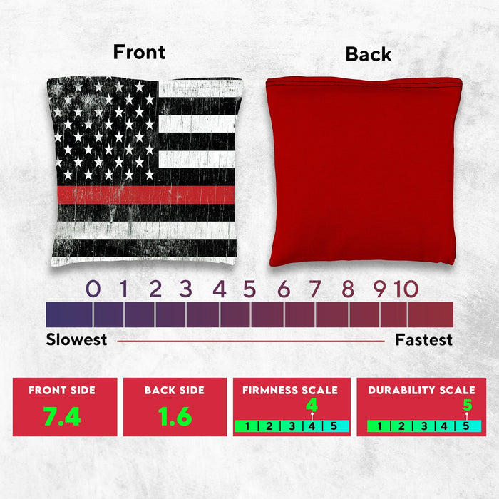Red Blue Lines Cornhole Bags