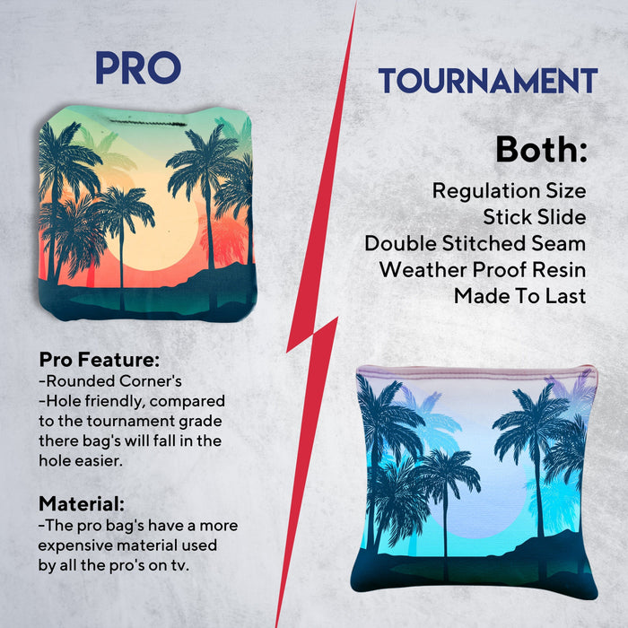 Palm Trees Cornhole Bags - Set of 8