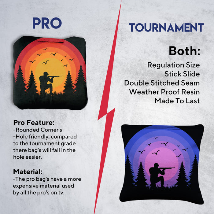 Red Purple Hunter Cornhole Bags - Set of 8