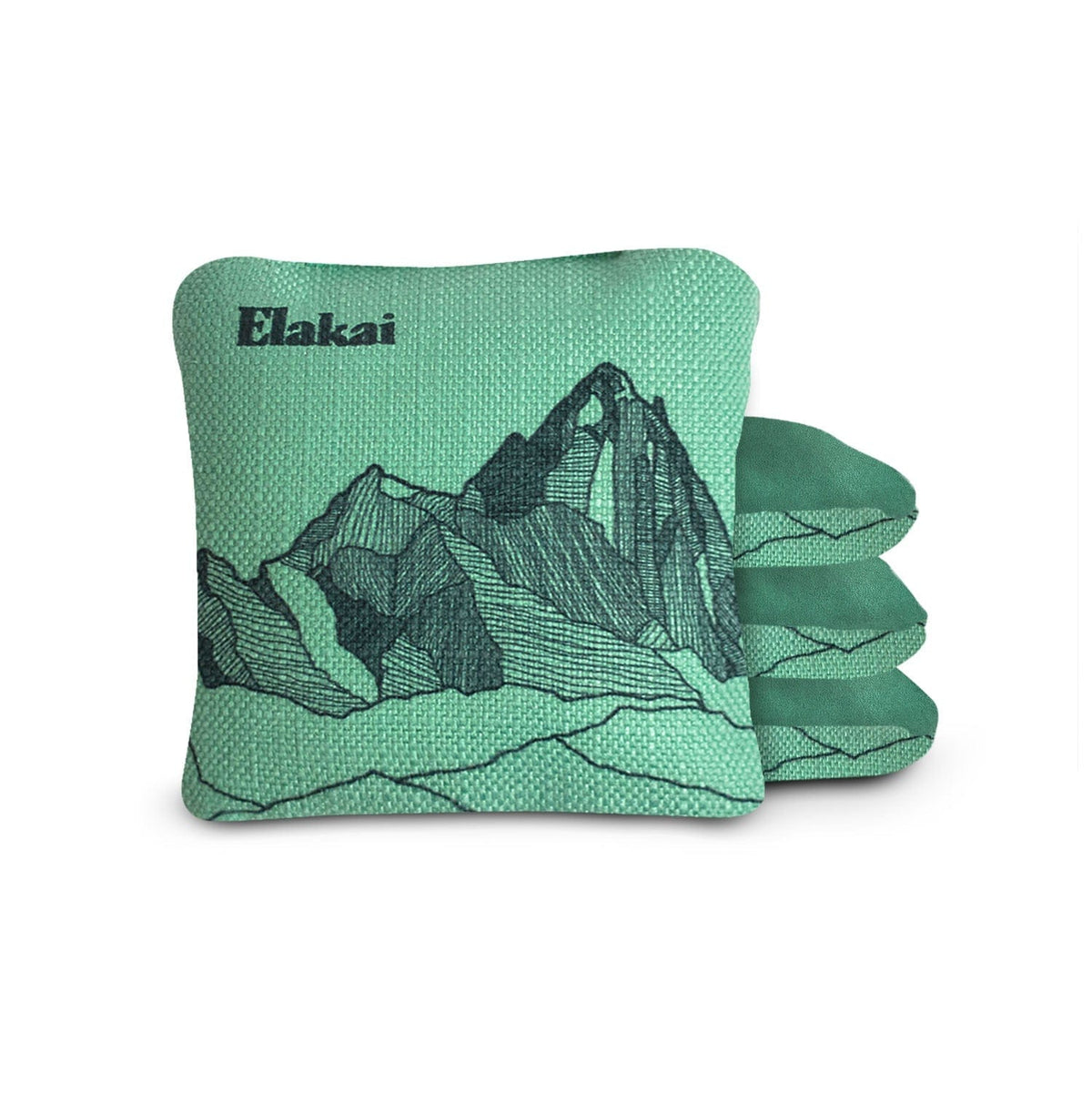 Cornhole Bags Aquamarine Teal 6-in Dual-Sided Cornhole Bags | Mt. Elakai Design Collection