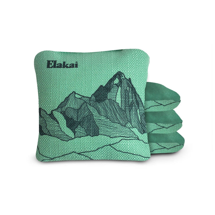 Cornhole Bags Aquamarine Teal 6-in Dual-Sided Cornhole Bags | Mt. Elakai Design Collection