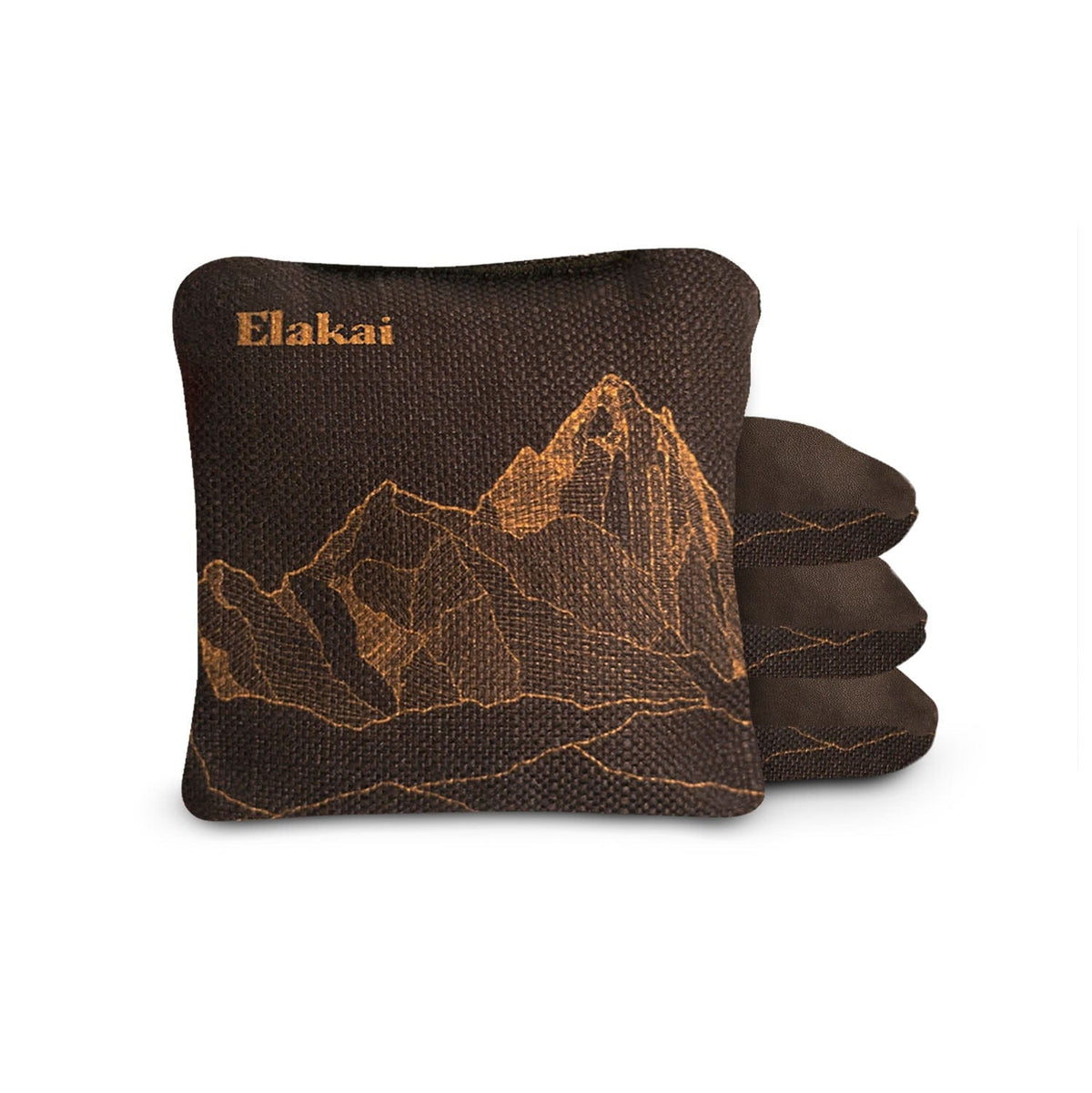 Cornhole Bags Brown Umber 6-in Dual-Sided Cornhole Bags | Mt. Elakai Design Collection