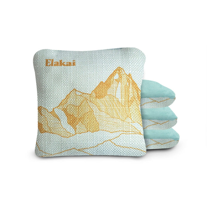 Cornhole Bags Light Blue Mineral 6-in Dual-Sided Cornhole Bags | Mt. Elakai Design Collection