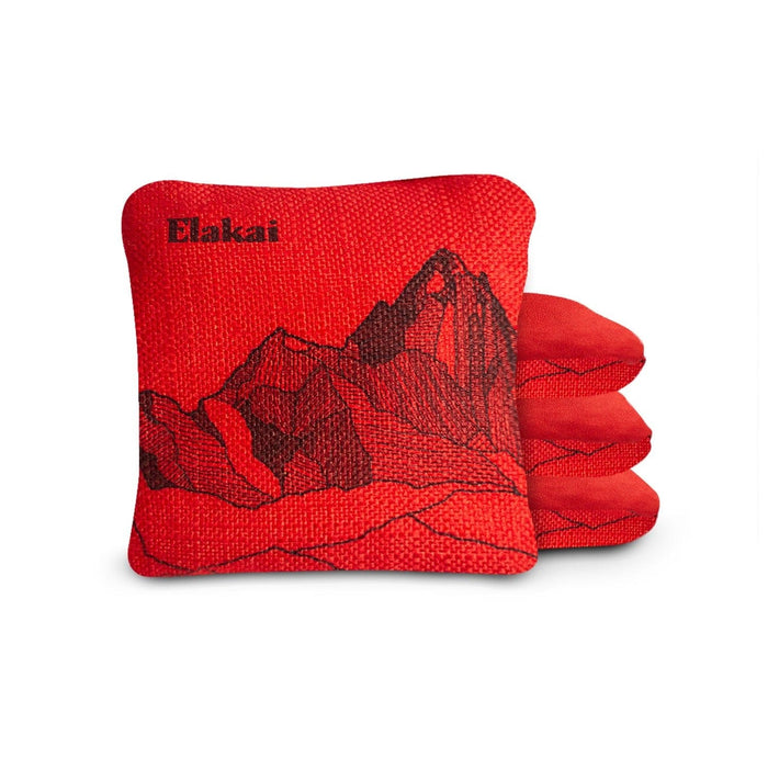 Cornhole Bags Red Lava 6-in Dual-Sided Cornhole Bags | Mt. Elakai Design Collection