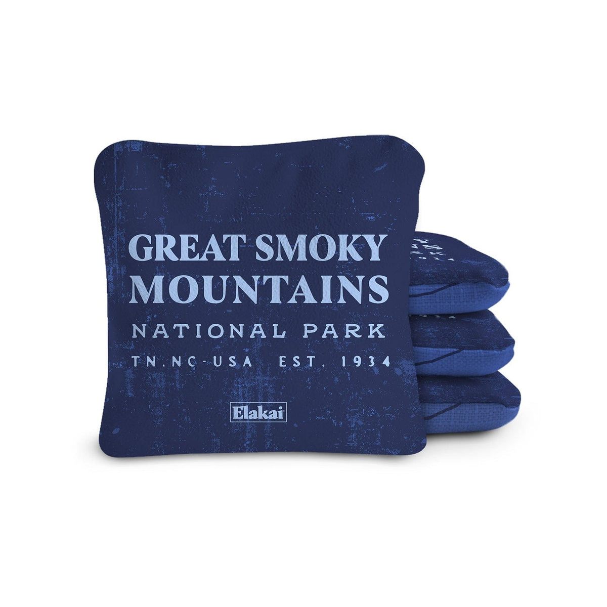 Cornhole Bags Great Smoky Mountains Blue 6-in Dual-Sided Cornhole Bags | National Parks Collection